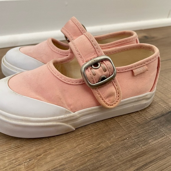 Vans Toddler Mary Jane Sneakers in Pink and White - Picture 3 of 11